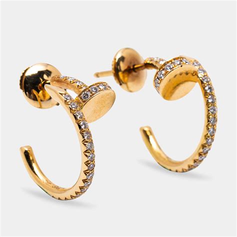 replica cartier hoop earrings|cartier juste un clou earrings.